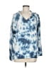 Theo & Spence Tie-dye Blue Pullover Sweater Size M - photo 1