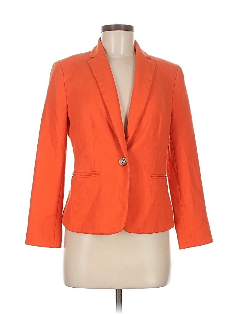 Pre-owned Ann Taylor Blazer Jacket In Orange