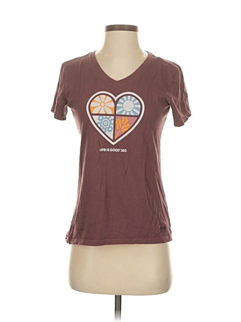 Click to view more detailed imagery on our partner's website Pre-owned Life Is Good Short Sleeve T-shirt In Brown