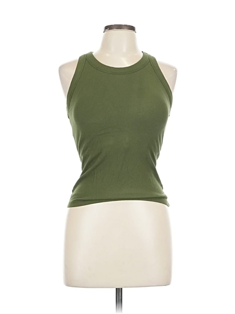 CHICME Pre-owned Tank Top Green Halter Neckline Tops