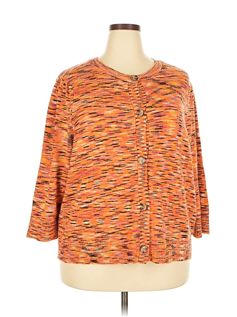 LANE BRYANT Pre-owned Cardigan Sweater In Orange