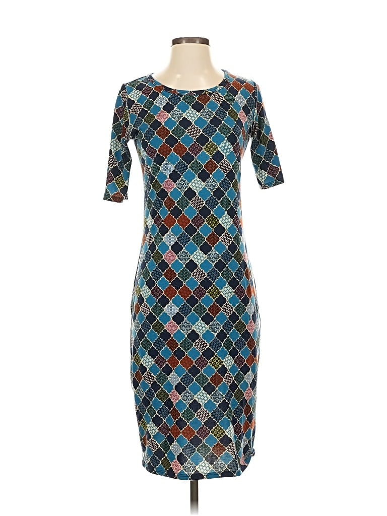Pre-owned Lularoe Cocktail Dress In Blue