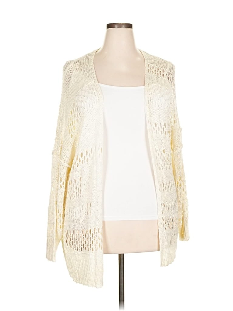 Pre-owned Unbranded Cardigan Sweater In White