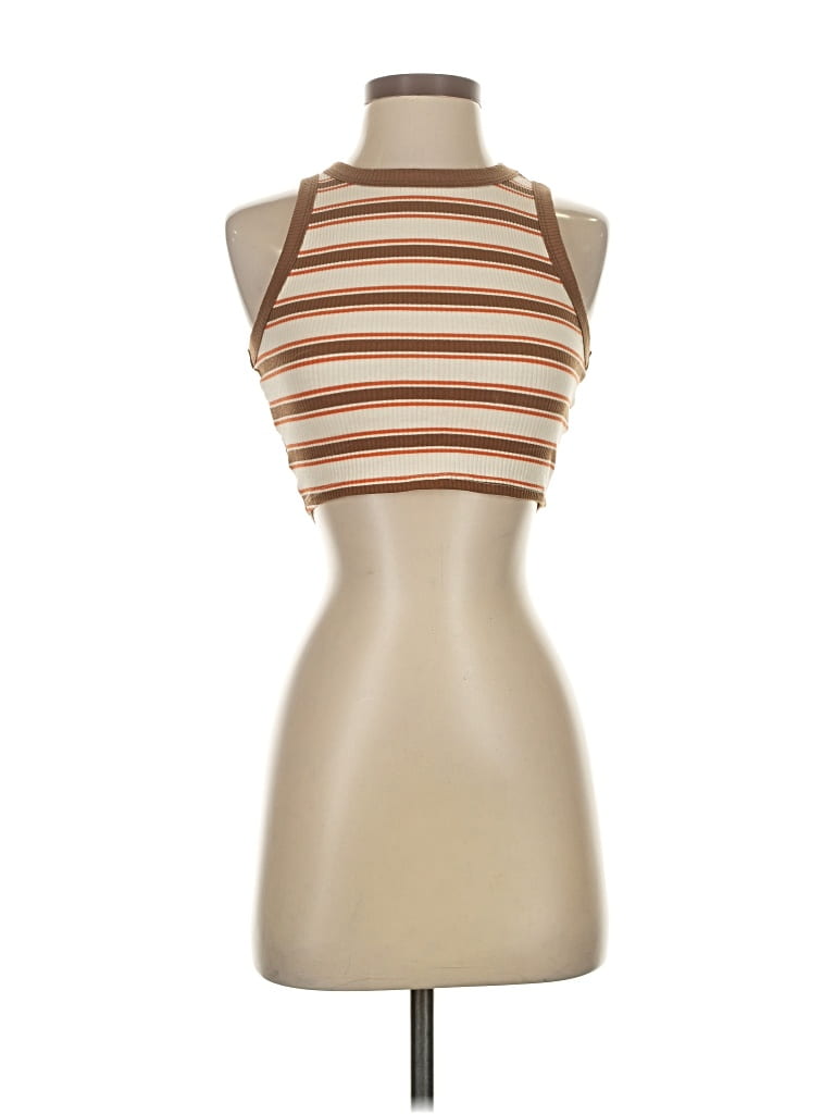 Pre-owned Rsq Tank Top Brown Halter Neckline Tops