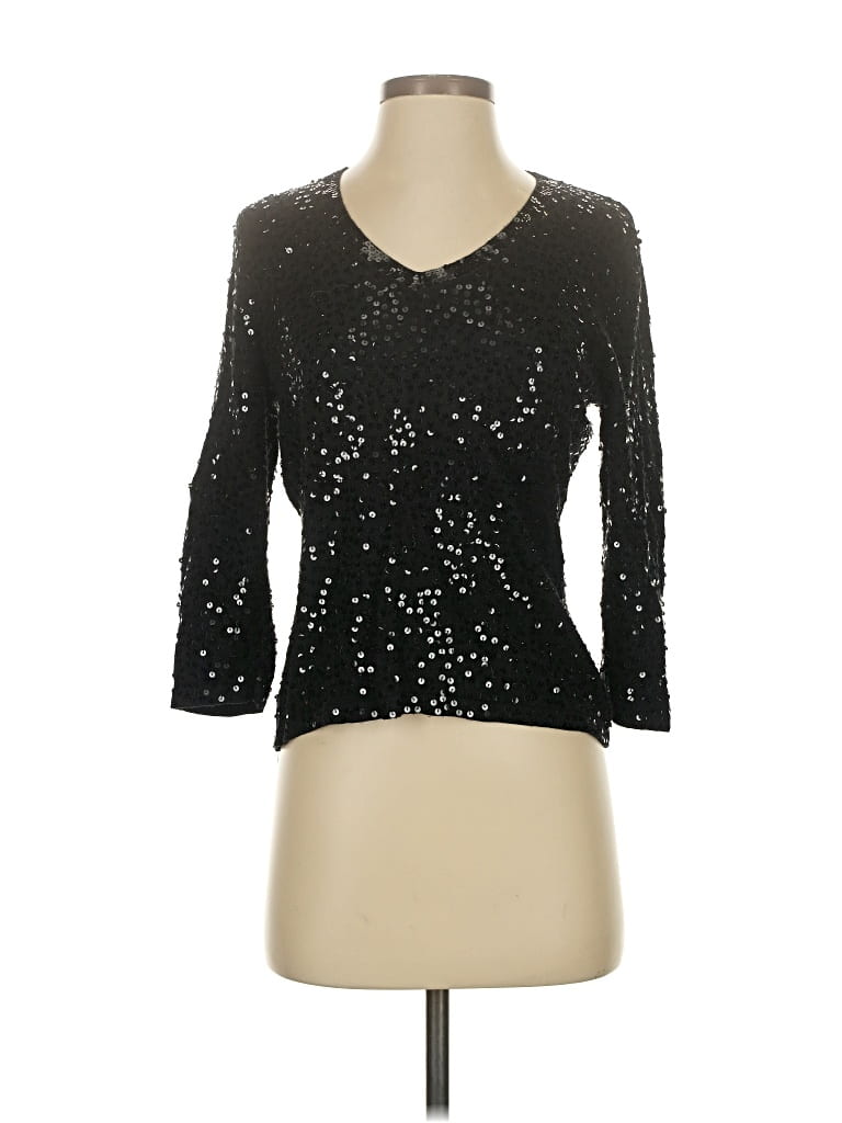 Click to view more detailed imagery on our partner's website Pre-owned Talbots Silk Pullover Sweater In Black