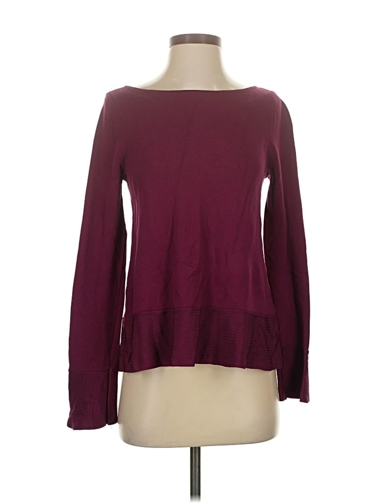 Pre-owned Ann Taylor Pullover Sweater In Burgundy