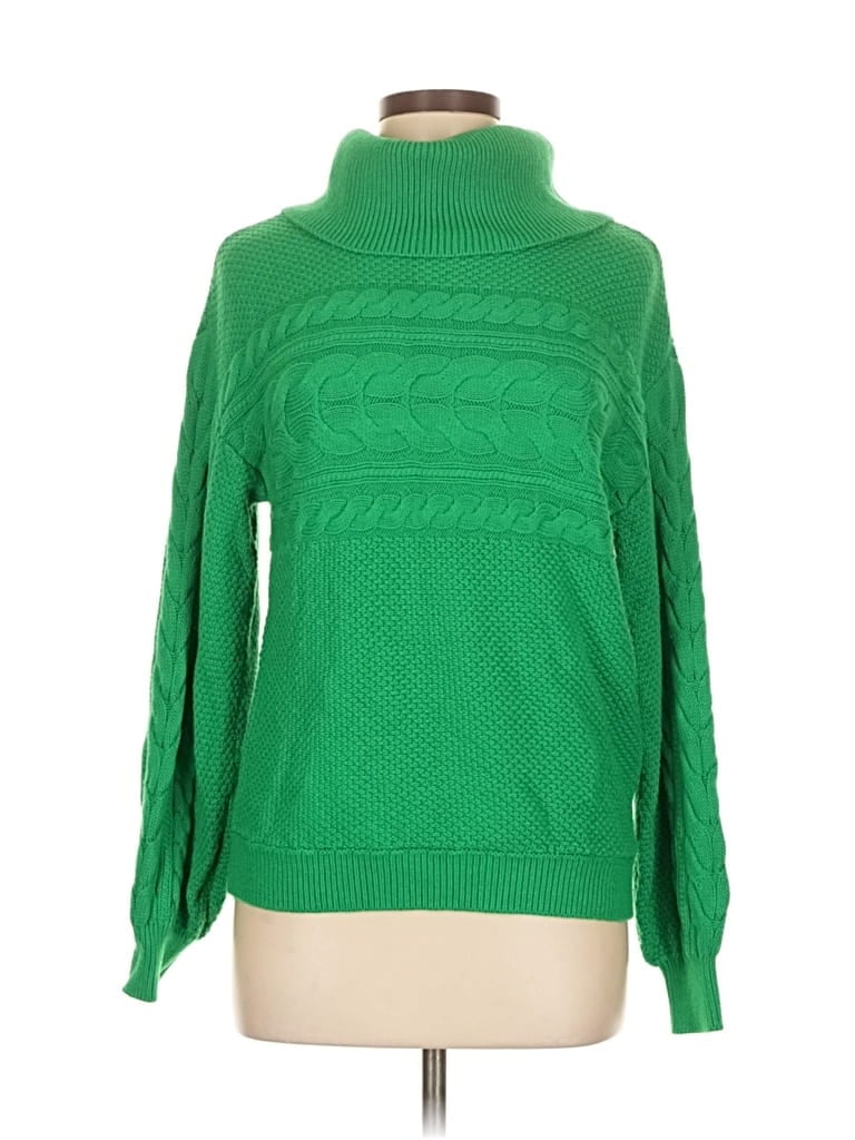 Click to view more detailed imagery on our partner's website Pre-owned Charter Club Turtleneck Sweater In Green
