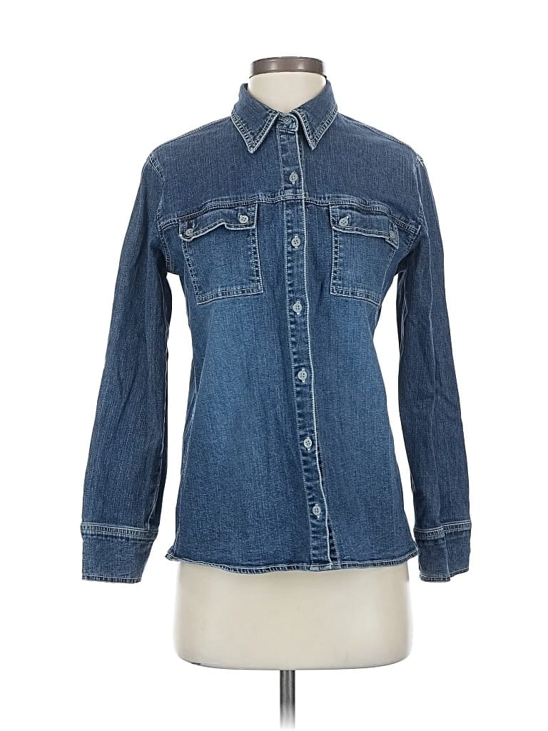 Click to view more detailed imagery on our partner's website Pre-owned Chico's Long Sleeve Button Down Shirt In Blue