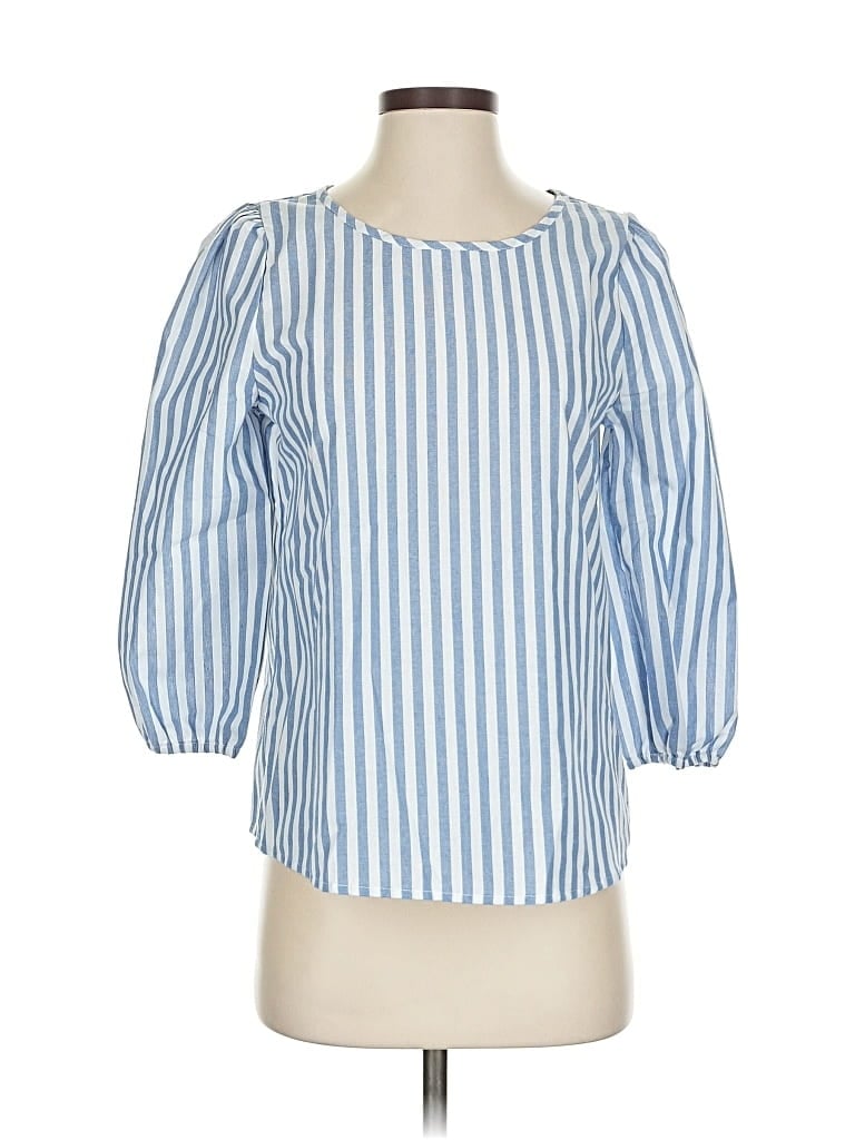 Pre-owned Emery Rose 3/4 Sleeve Blouse In Blue