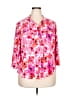 Emily Daniels Floral Pink 3/4 Sleeve Blouse Size XXL - photo 1