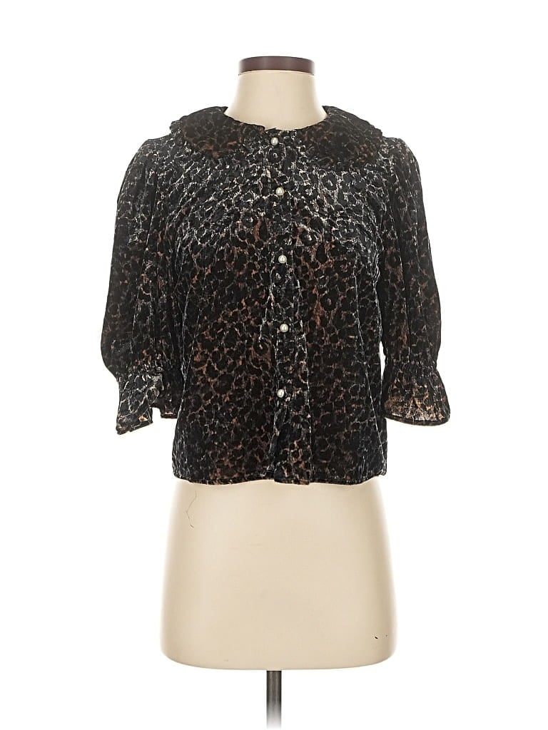 Pre-owned Paris Atelier & Other Stories 3/4 Sleeve Blouse In Black