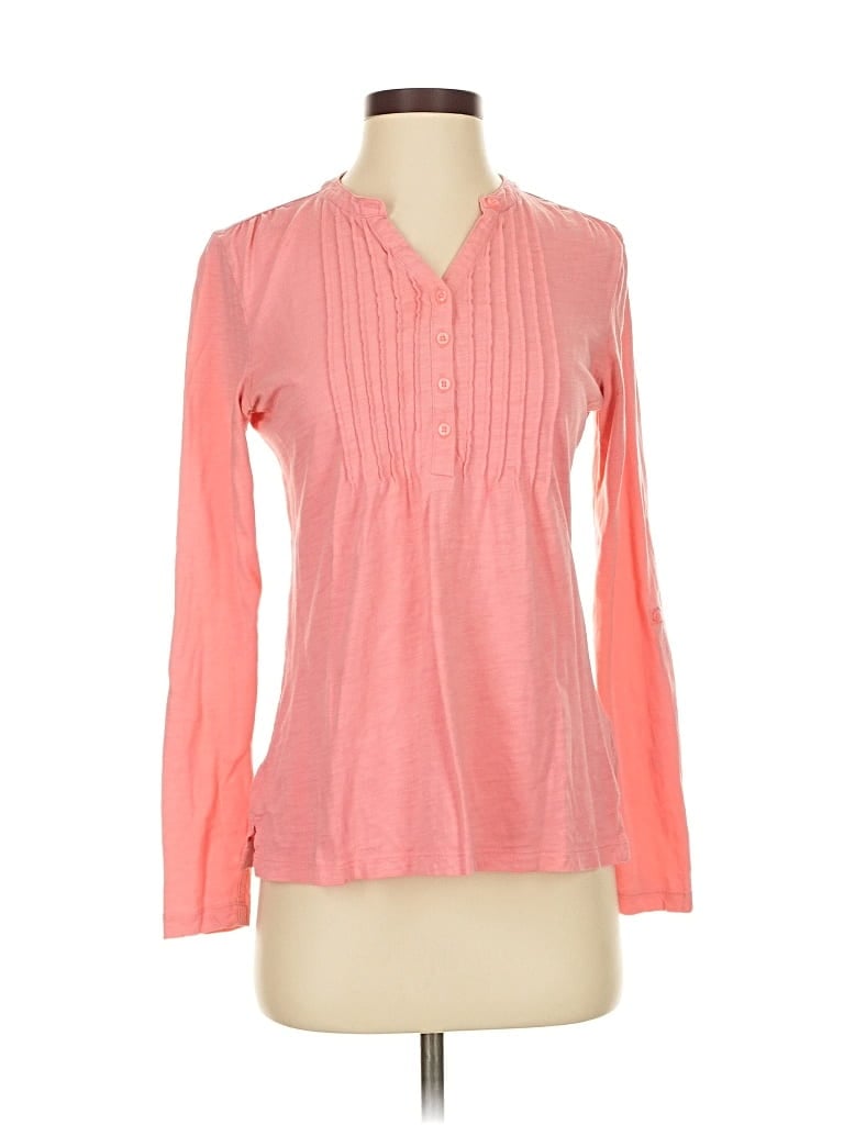 Pre-owned L.l.bean Long Sleeve Blouse In Pink