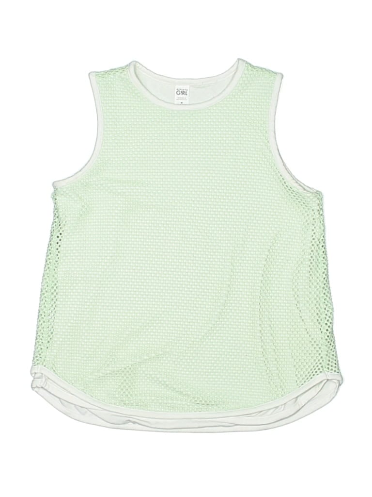 Pre-owned Athleta Girl Kids' Sleeveless T-shirt In Green