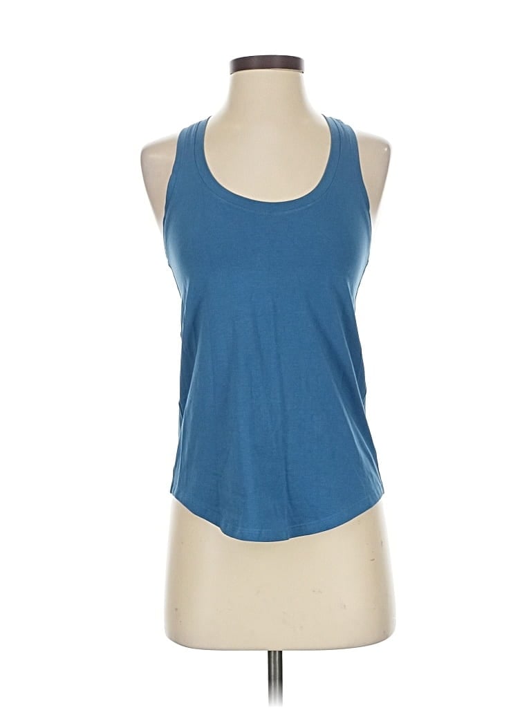 Pre-owned Lululemon Athletica Tank Top Blue Halter Neckline Tops