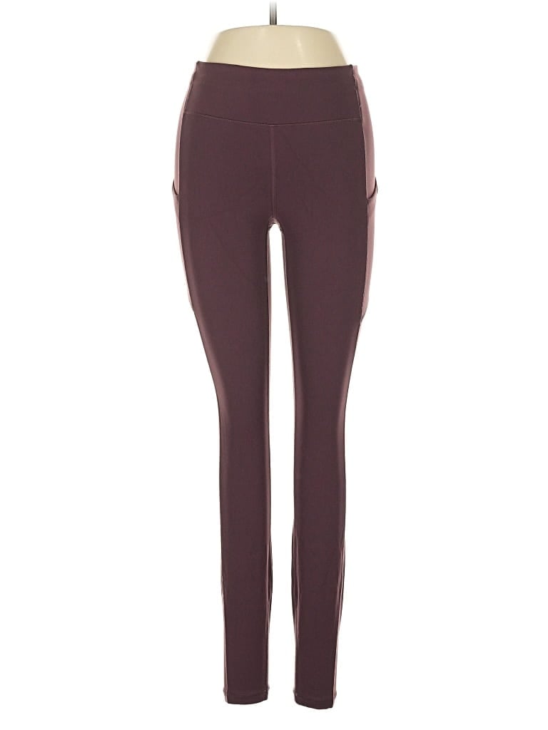 Pre-owned Lululemon Athletica Active Pants In Burgundy