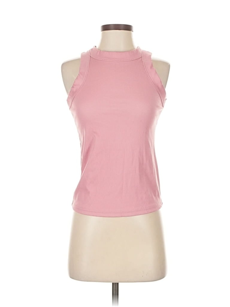 Pre-owned Unbranded Tank Top Pink Halter Neckline Tops