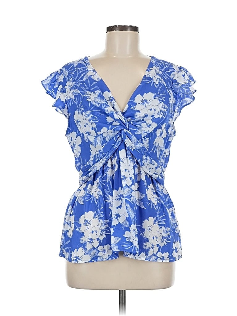 Pre-owned Pleione Sleeveless Blouse In Blue