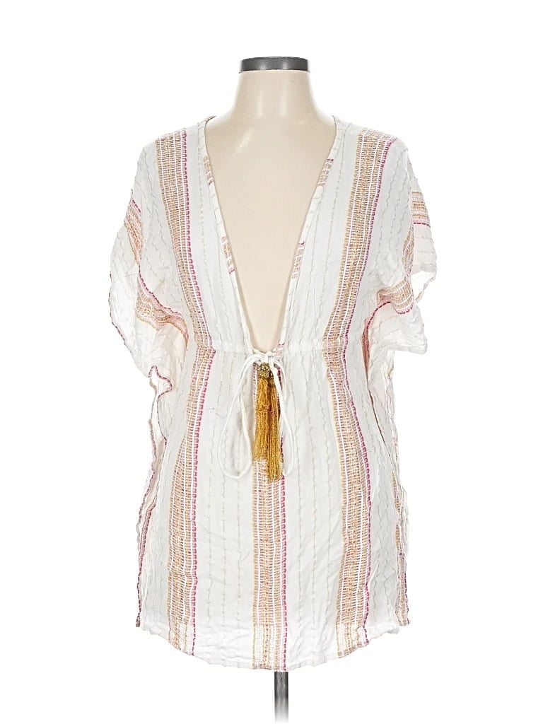 Pre-owned Blue Island Kimono In White