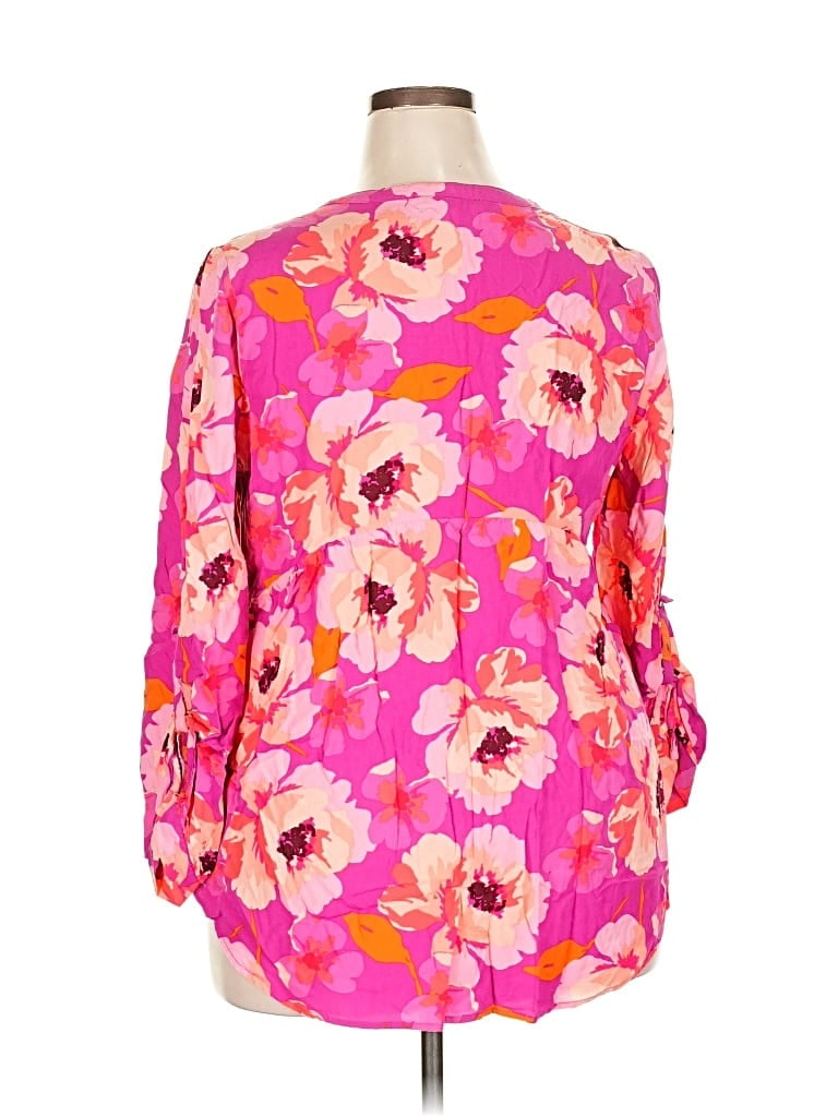 Pre-owned Dr2 3/4 Sleeve Blouse In Pink