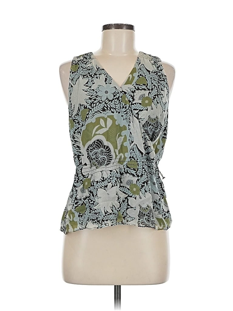 Pre-owned Ann Taylor Factory Sleeveless Blouse In Green