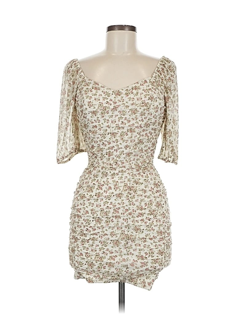 Pre-owned Haute Monde Cocktail Dress In White