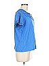 Chico's Solid Blue Short Sleeve Top Size M - photo 4