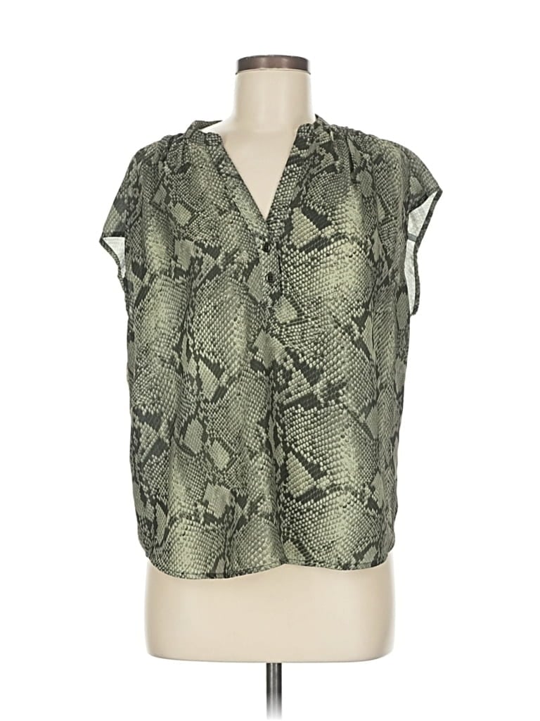 Pre-owned Banana Republic Factory Store Sleeveless Blouse In Green