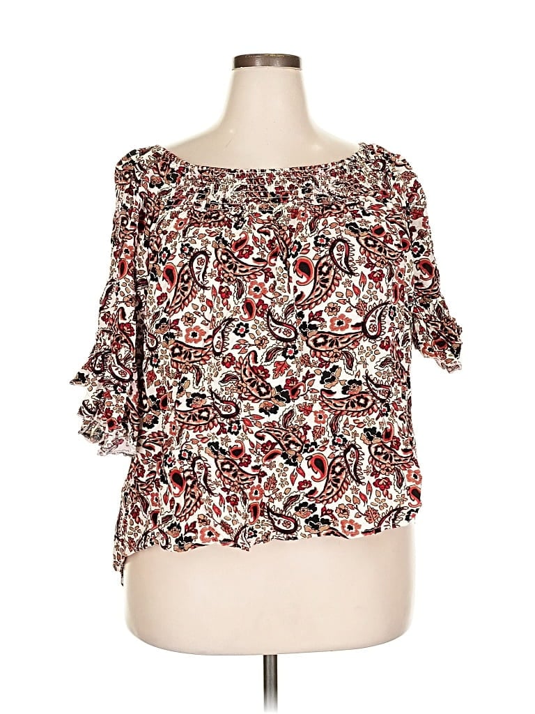 Pre-owned C Established 1946 3/4 Sleeve T-shirt In Red