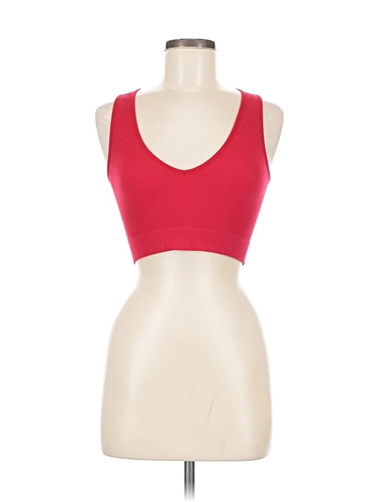 Pre-owned Bozzolo Tank Top Red Strapless Neckline Tops