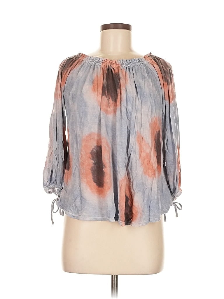 Pre-owned Jessica Simpson 3/4 Sleeve Blouse In Gray