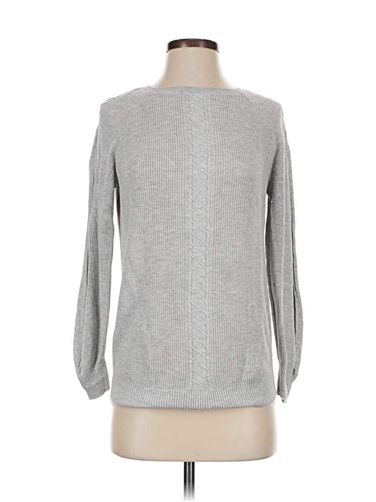 Pre-owned Lc Lauren Conrad Long Sleeve Top Gray Crew Neck Tops