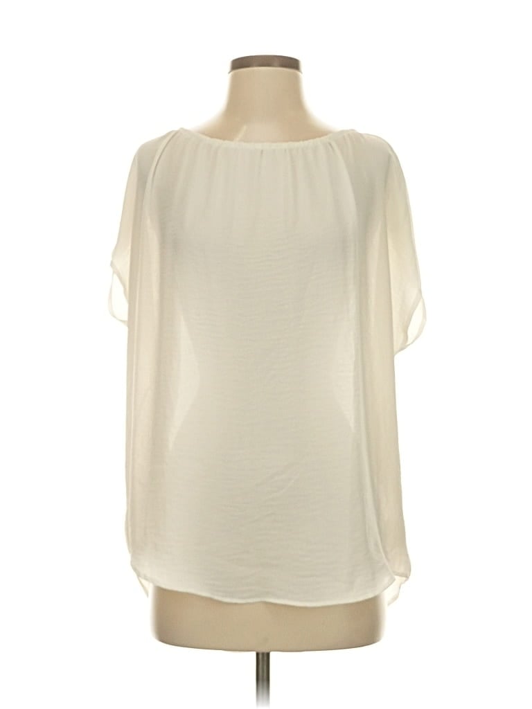 CABI Pre-owned Short Sleeve Blouse In White