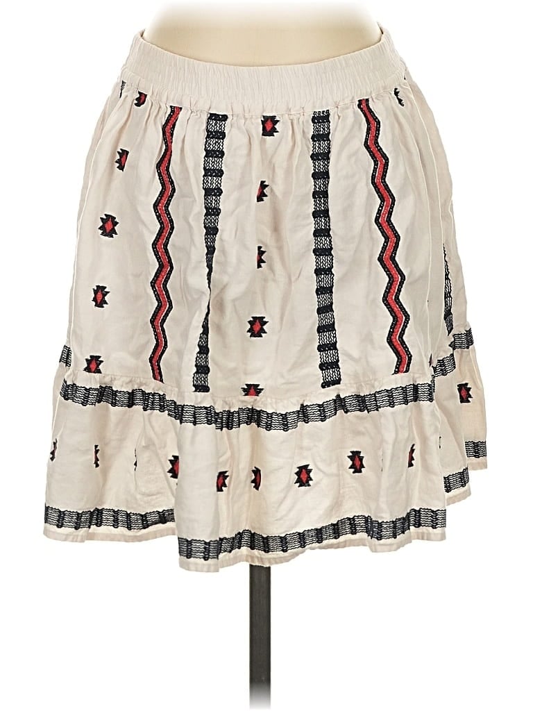 Pre-owned Ann Taylor Loft Casual Skirt In White