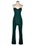 Express Color Block Green Jumpsuit Size 4 - photo 1