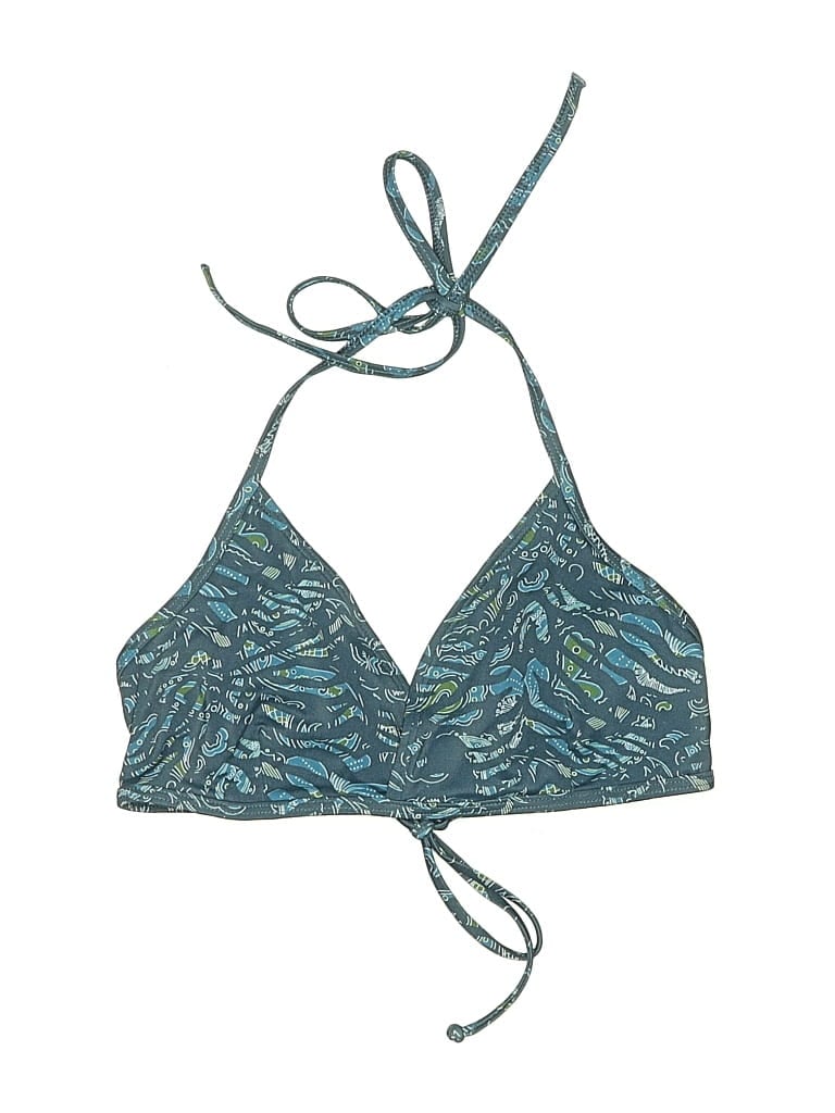 Pre-owned Venus Swimsuit Top Blue Paisley Pattern Swimwear
