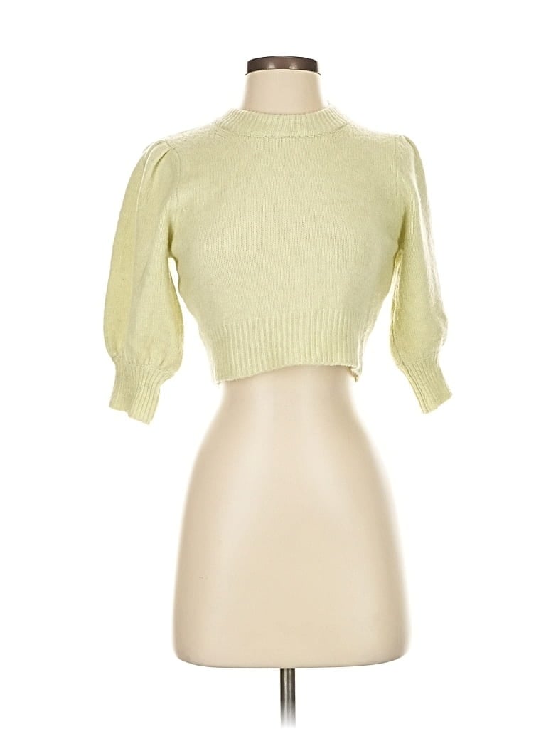 Pre-owned Olivaceous Turtleneck Sweater In Green