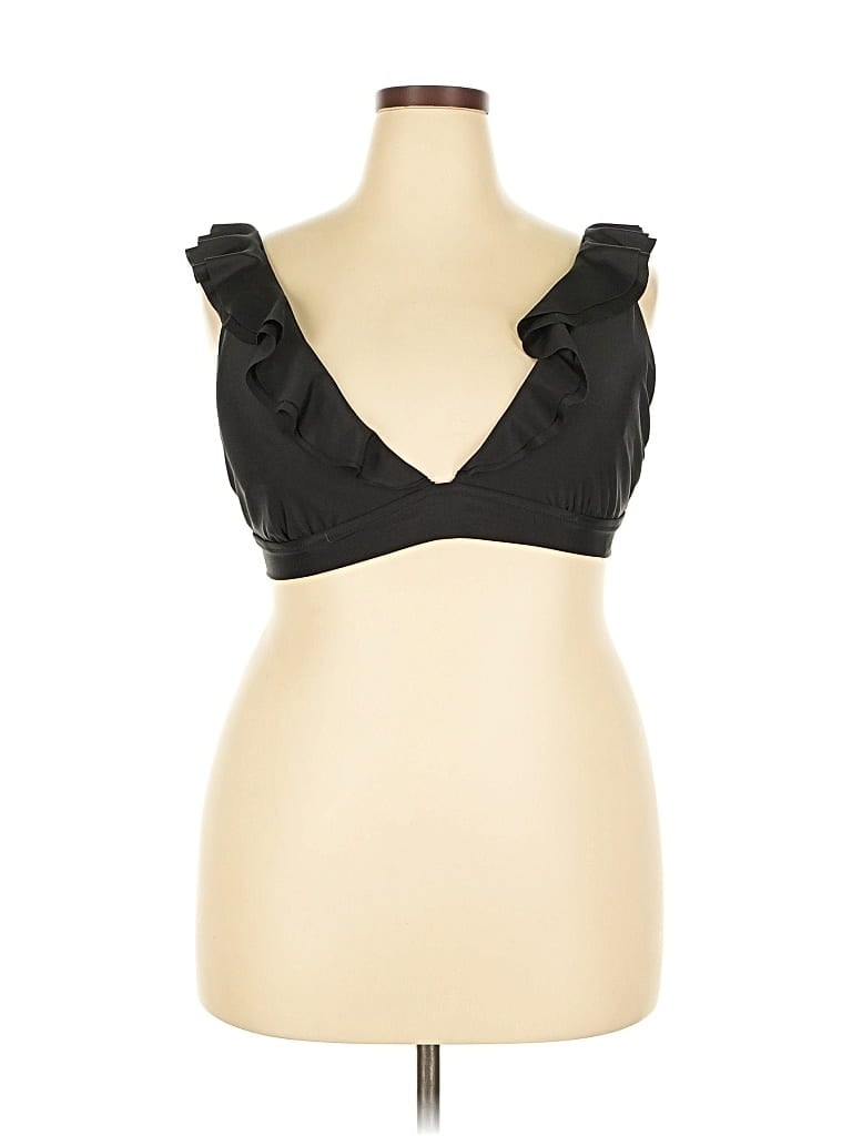 Pre-owned Aerie Sleeveless Top Black Sweetheart Neckline Tops