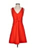 Leifsdottir Solid Orange Casual Dress Size 2 - photo 1