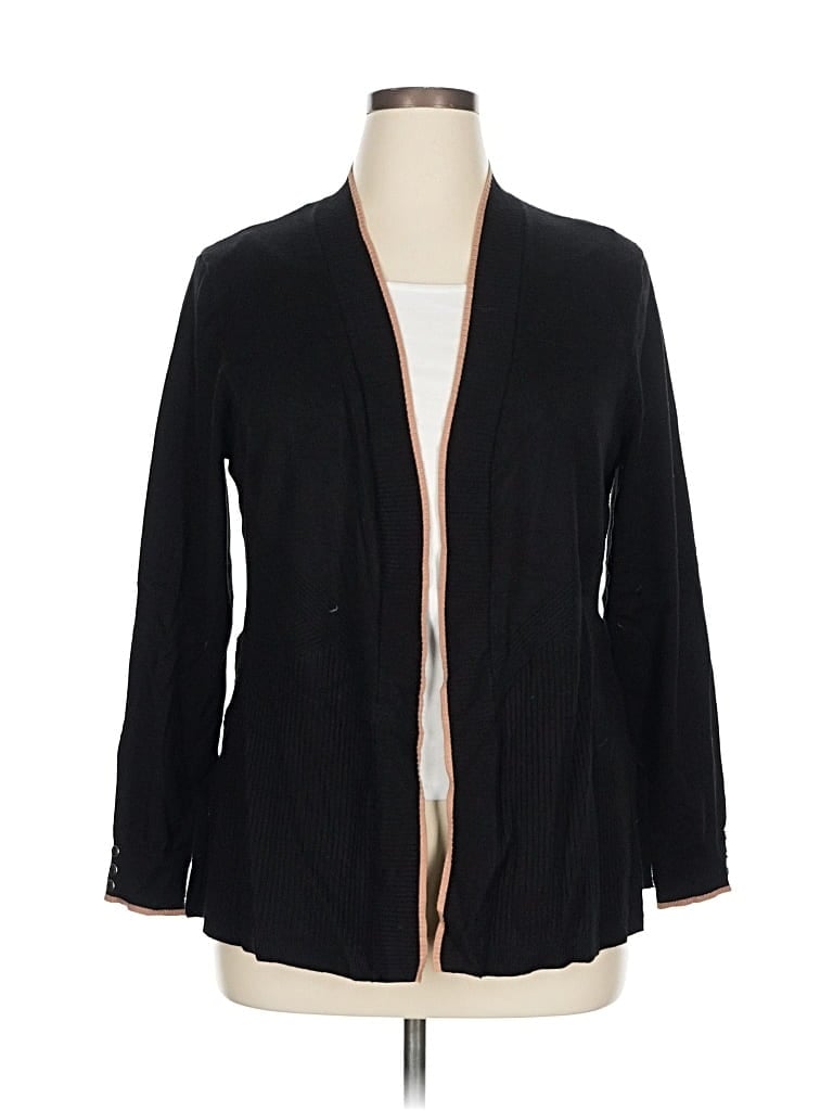 Pre-owned 89th & Madison Cardigan Sweater In Black
