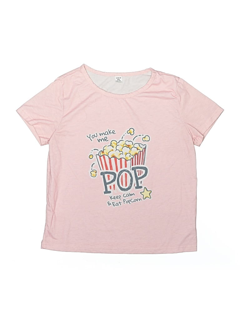 SHEIN Pre-owned Kids' Short Sleeve T-shirt In Pink