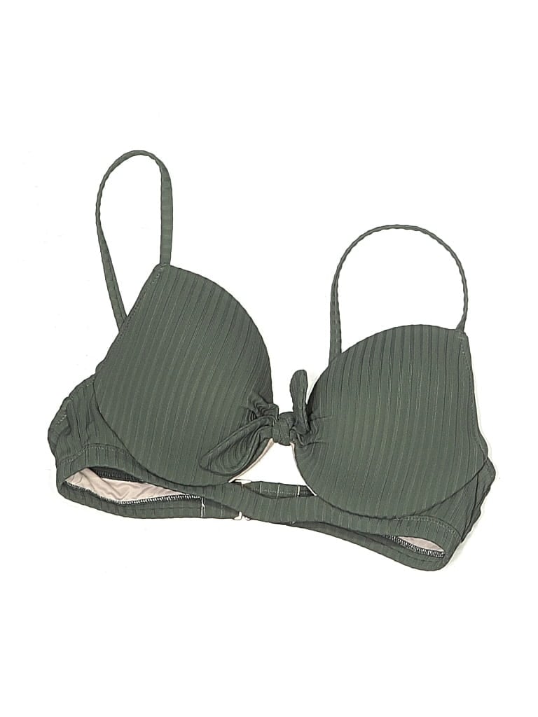 Pre-owned Shade & Shore Swimsuit Top Green Swimwear