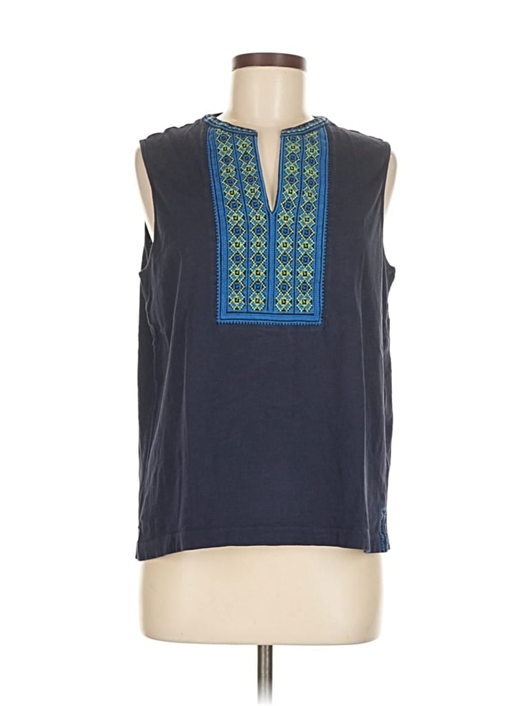 Pre-owned J.crew Factory Store Sleeveless Blouse In Blue