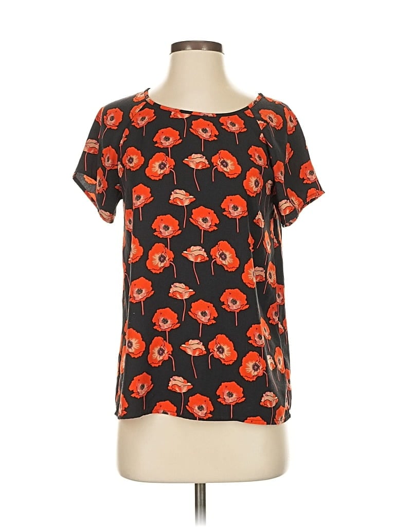 Pre-owned Cabi Short Sleeve Blouse In Orange