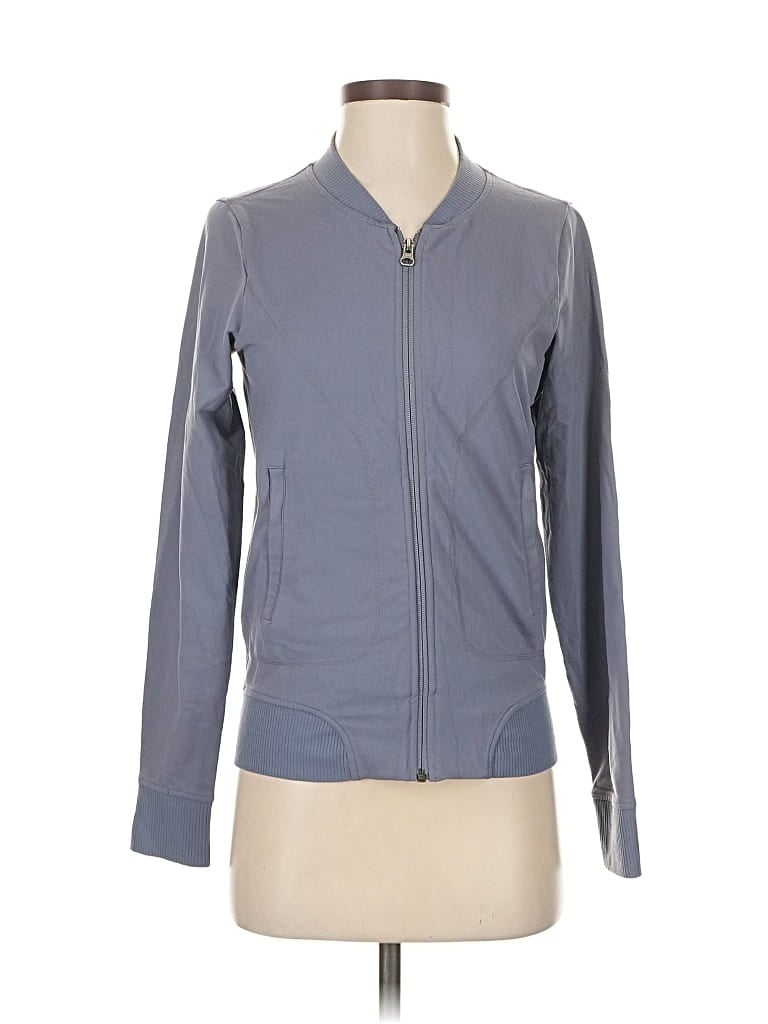 Pre-owned Athleta Track Jacket In Blue