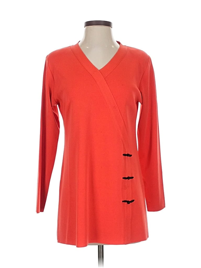 Pre-owned Misook Cardigan Sweater In Red