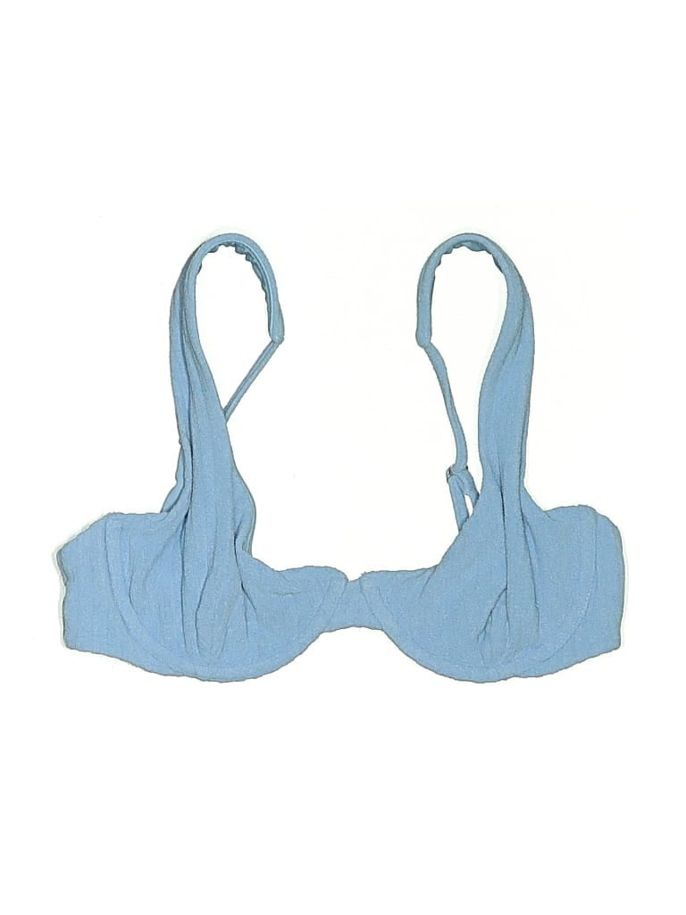 Pre-owned Abercrombie & Fitch Swimsuit Top Blue Swimwear