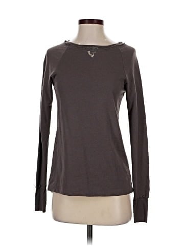 Gray Saks Fifth Avenue Long Sleeve Top (view 1)
