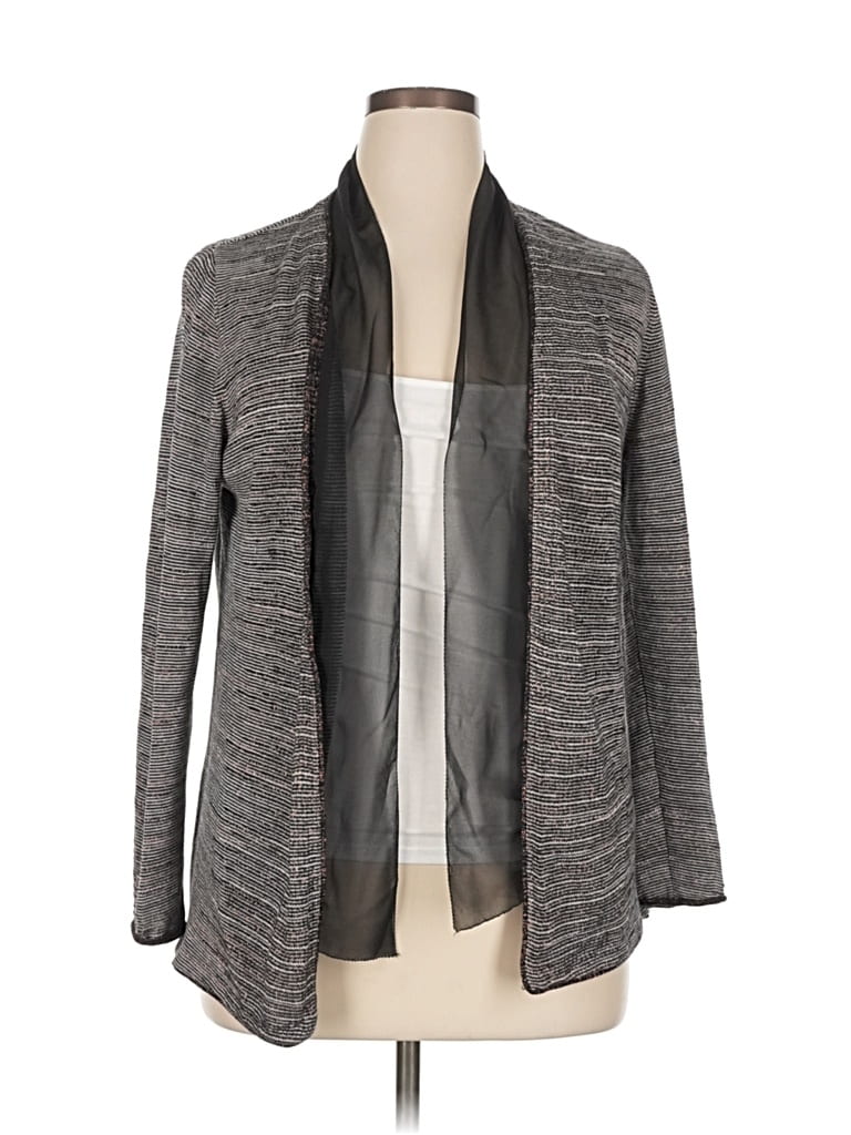 Pre-owned Nic + Zoe Cardigan Sweater In Gray