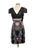 Tibi 100% Silk Paisley Gray Purple Cocktail Dress Size 4 - photo 2