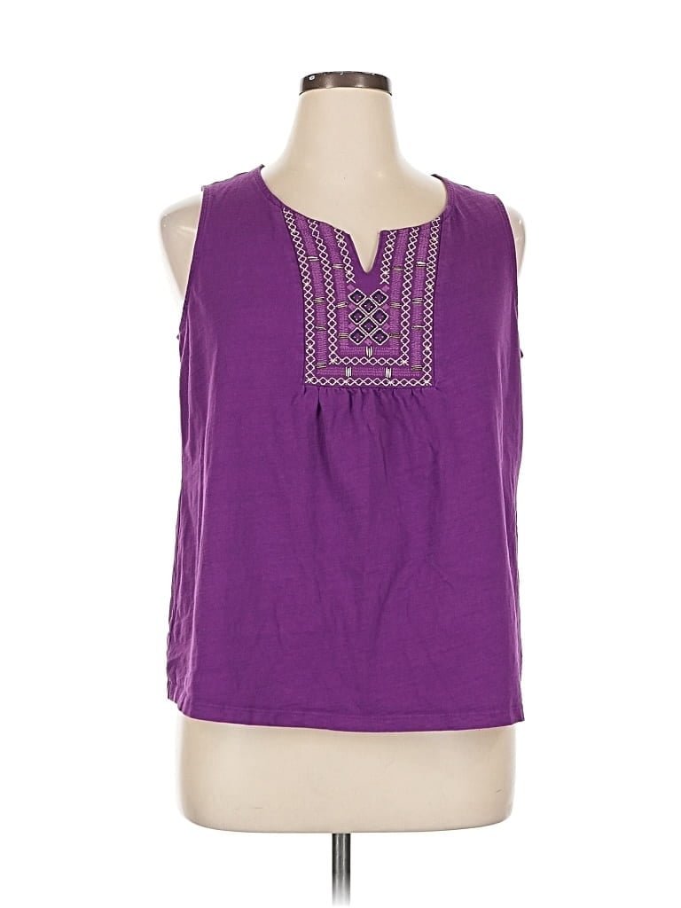 Click to view more detailed imagery on our partner's website Pre-owned St. John's Bay Sleeveless Blouse In Purple
